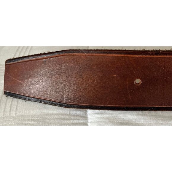 Vtg 1973 Handmade In Tlaquepaque Mexico Leather Belt With Snap To Inter Change - Picture 7 of 8